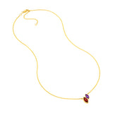Toi et Moi Necklace (Red Garnet & Amethyst)