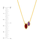 Toi et Moi Necklace (Red Garnet & Amethyst)