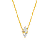 1/3tcw Diamond Cluster Pendant Necklace