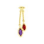Toi et Moi Earrings (Garnet & Amethyst)