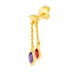 Toi et Moi Earrings (Garnet & Amethyst)