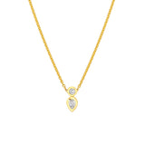 1/6tcw Diamond Duo Bezel Necklace