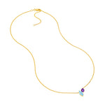 Toi et Moi Necklace (Sky Blue & Purple Amethyst)