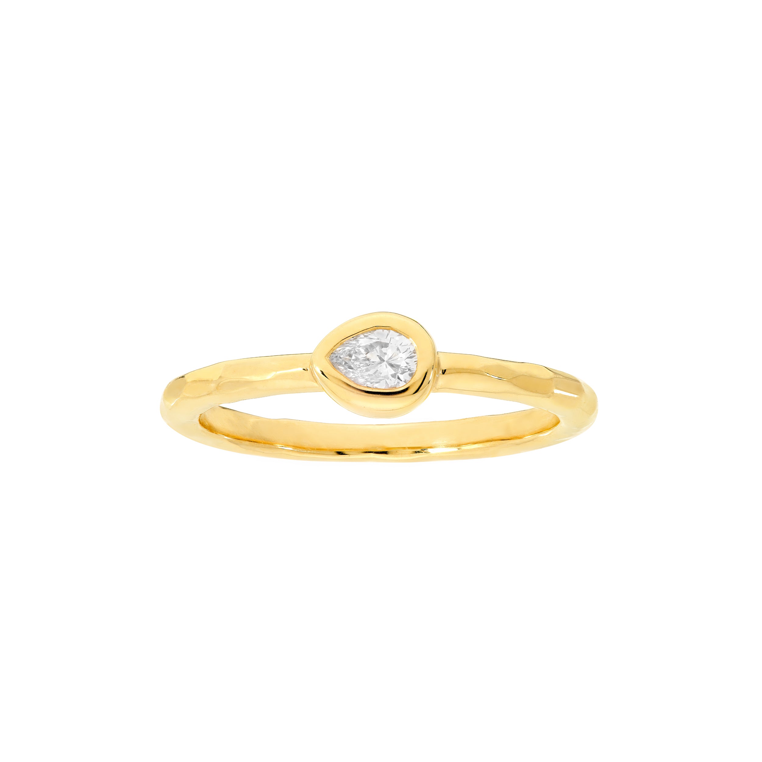 Pear Diamond Bubble Ring