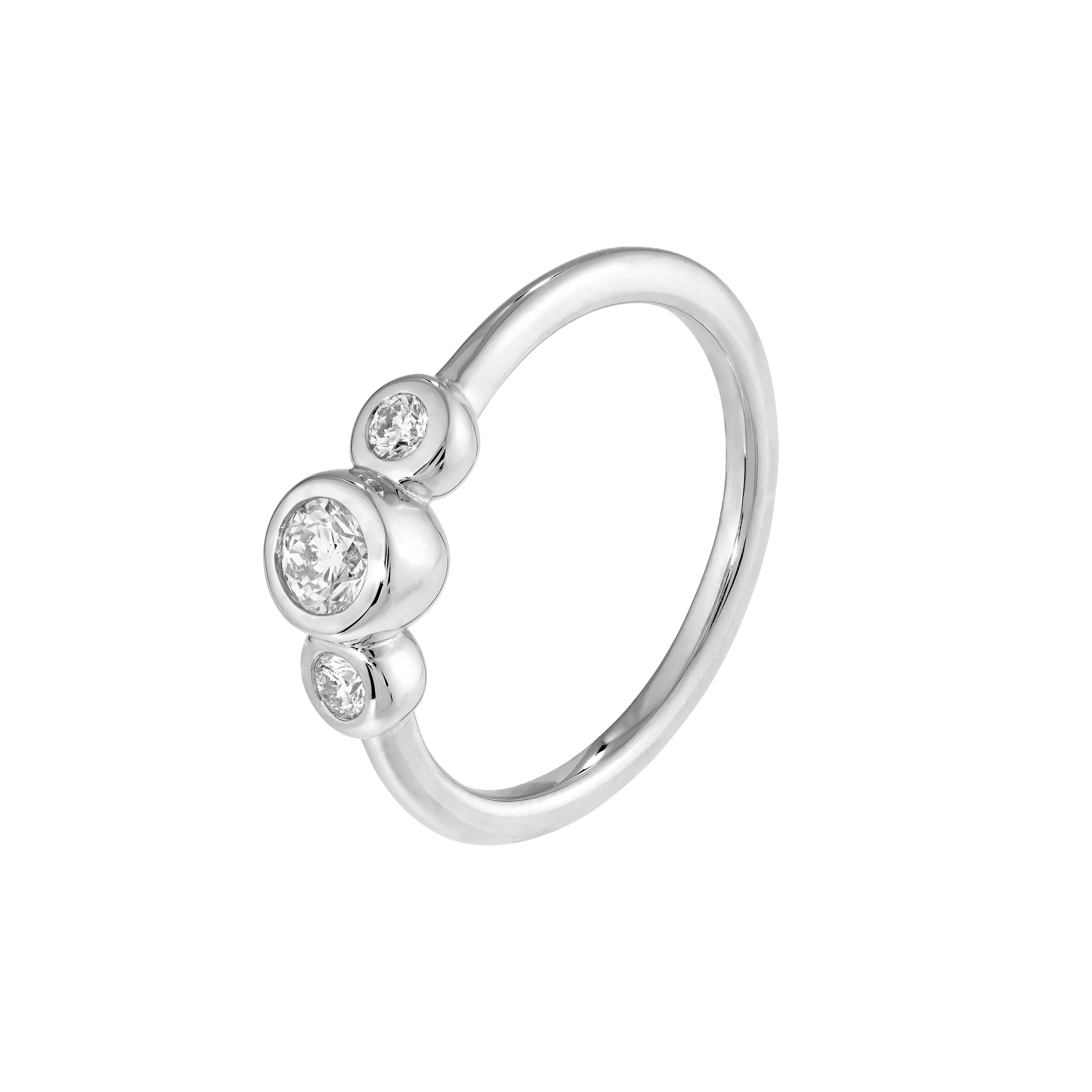 Diamond Trio Bubble Ring