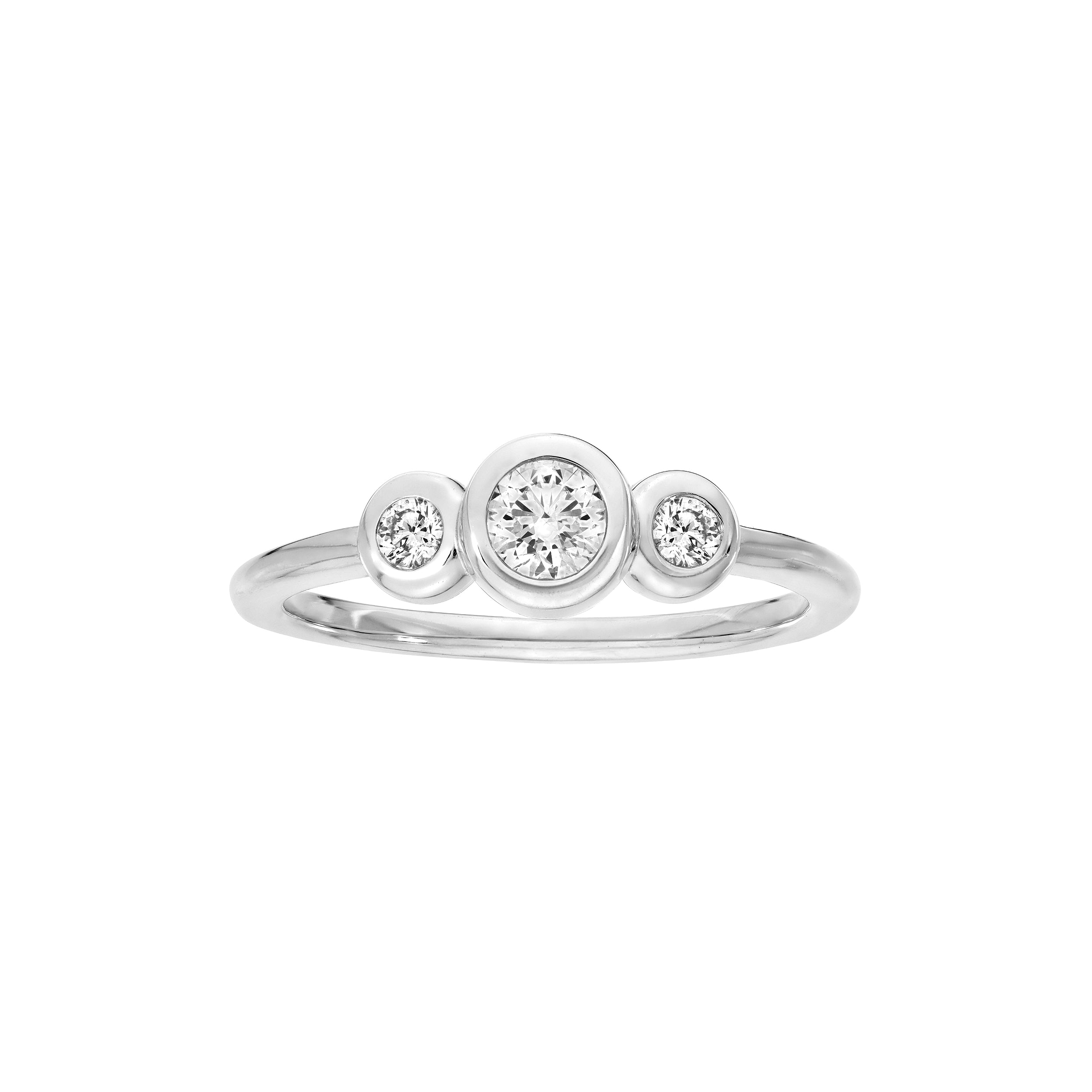 Diamond Trio Bubble Ring