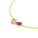 Toi et Moi Necklace (Pink Morganite & Amethyst)