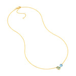 Toi et Moi Necklace (Green Amethyst & Sky Blue)