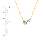 Toi et Moi Necklace (Green Amethyst & Sky Blue)