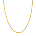 3.6mm Sterling Silver Two Tone Ice Chain [3 row]