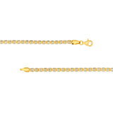 3.6mm Sterling Silver Two Tone Ice Chain [3 row]