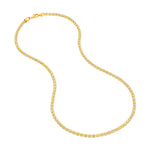 3.6mm Sterling Silver Two Tone Ice Chain [3 row]