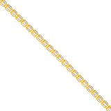 3.6mm Sterling Silver Two Tone Ice Chain [3 row]
