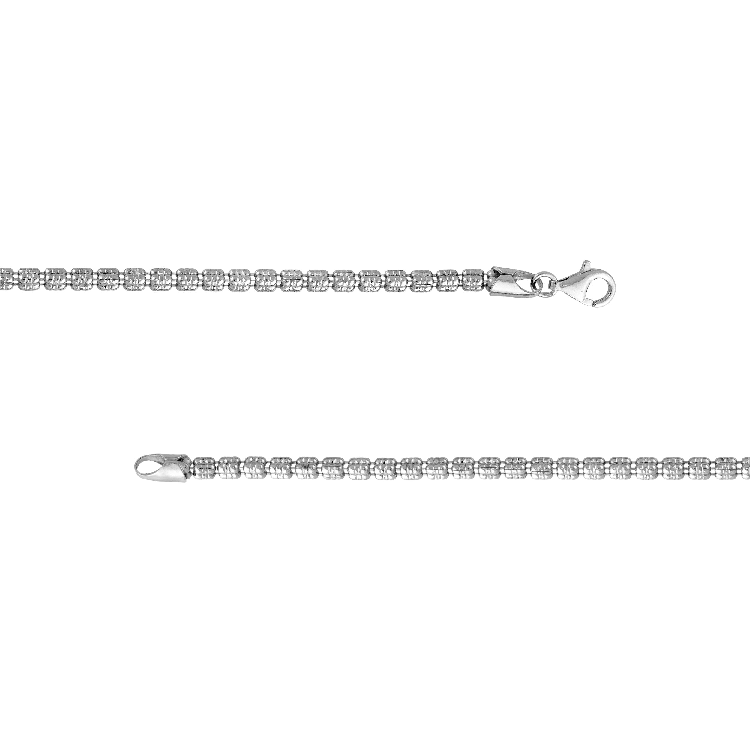 3.6mm Sterling Silver D/C Ice Chain [3 row]