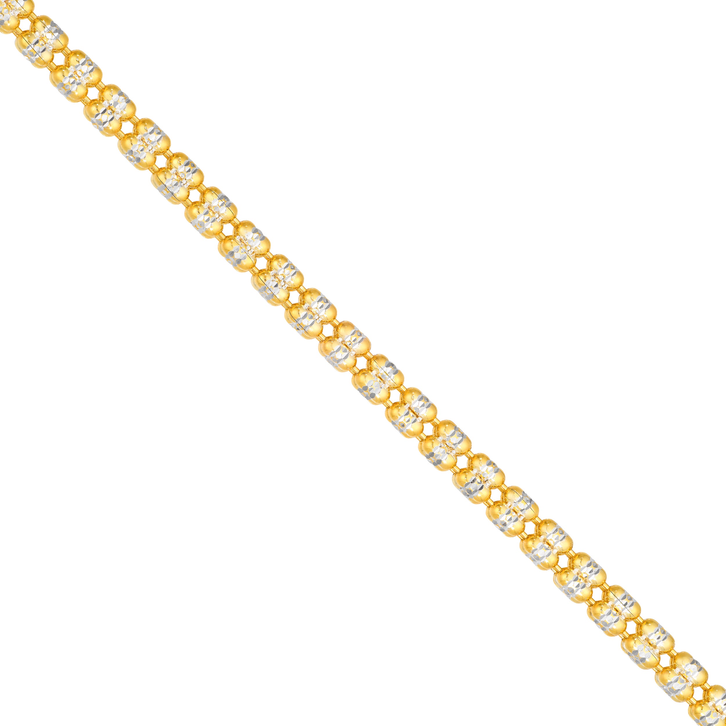 3.6mm Sterling Silver Two-Tone Ice Chain [4 row]