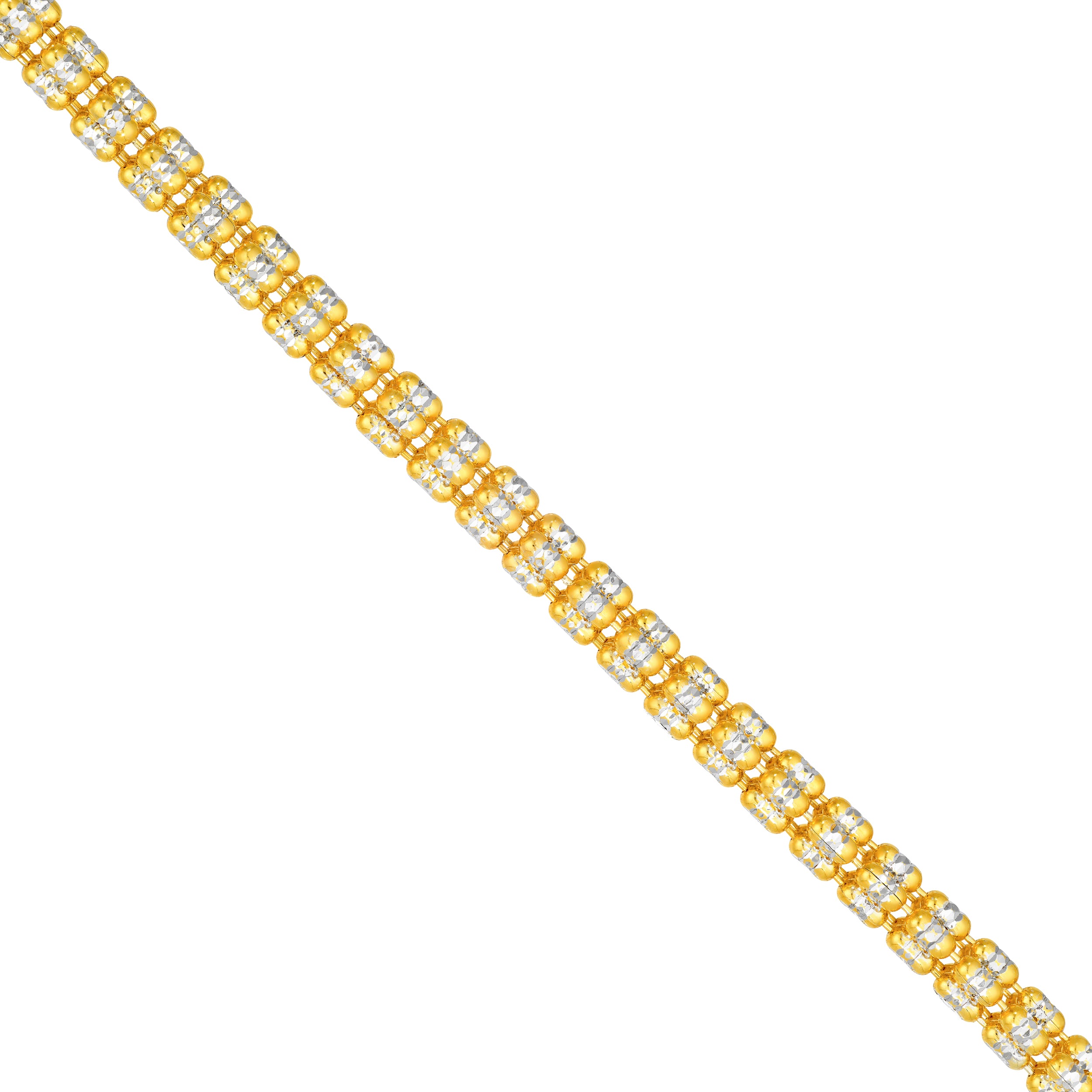 4.85mm Sterling Silver Two Tone Ice Chain [5 row]
