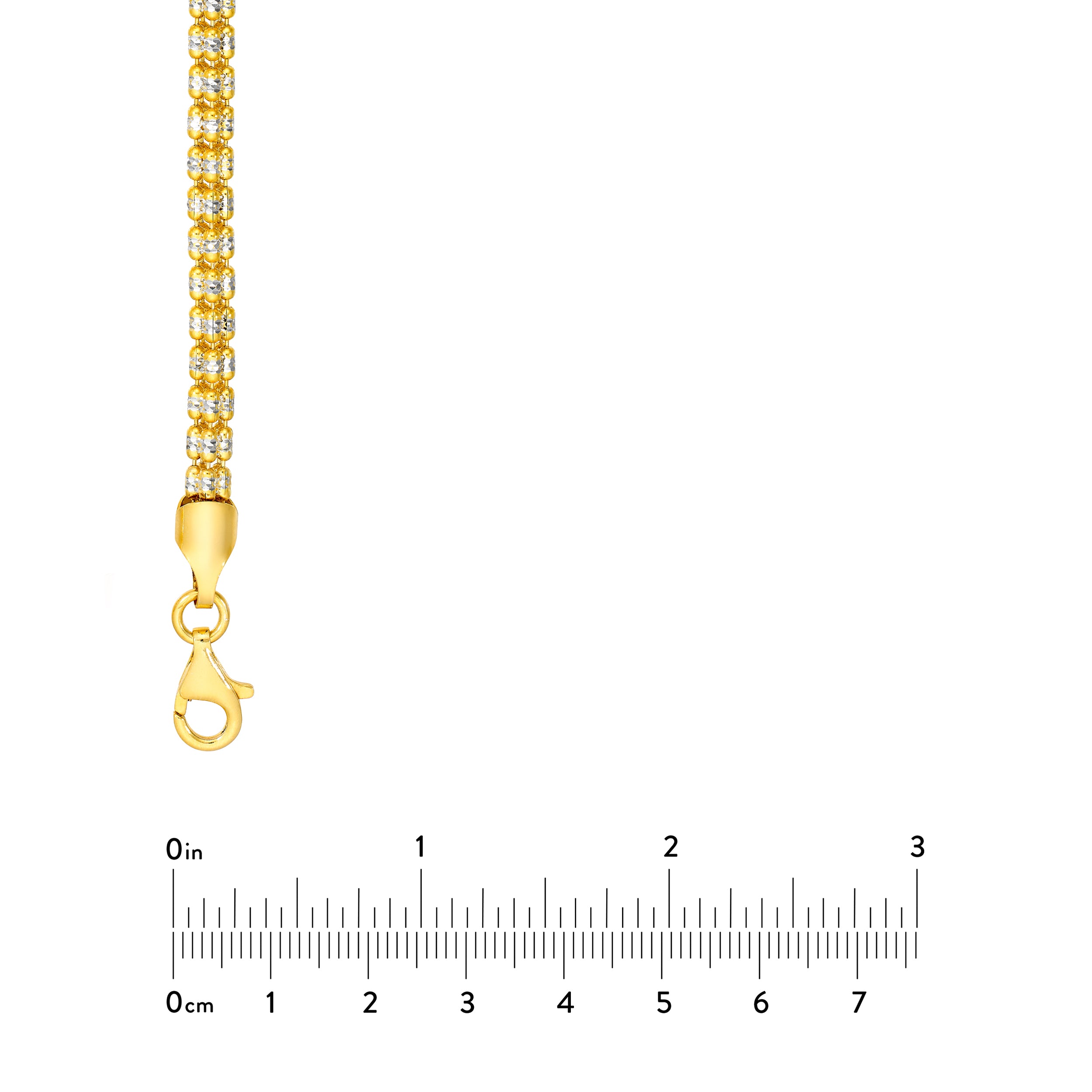 4.85mm Sterling Silver Two Tone Ice Chain [5 row]