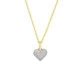 Pavé Diamond Heart Pendant Necklace (3/8tcw)