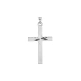 Sterling Silver Diamond Cut Center Cross