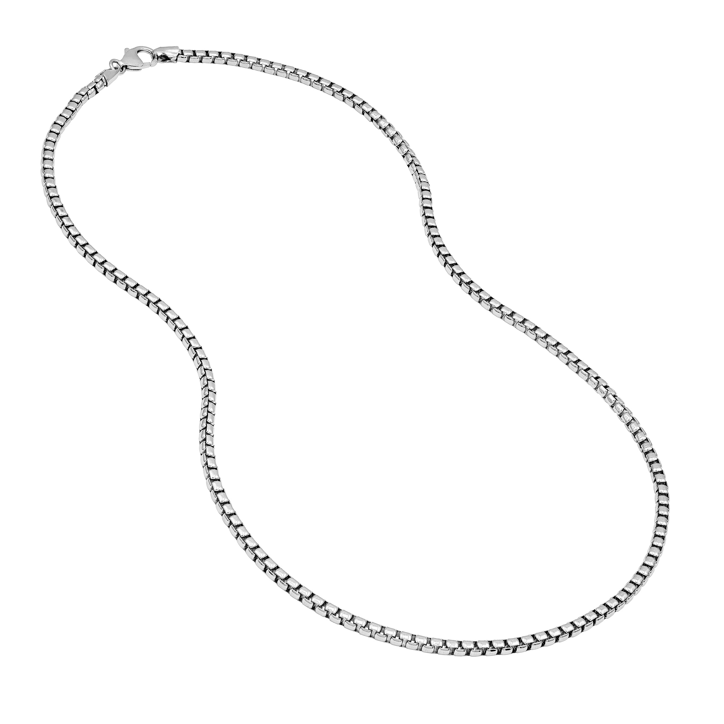 3.3mm Sterling Silver Round Box Chain