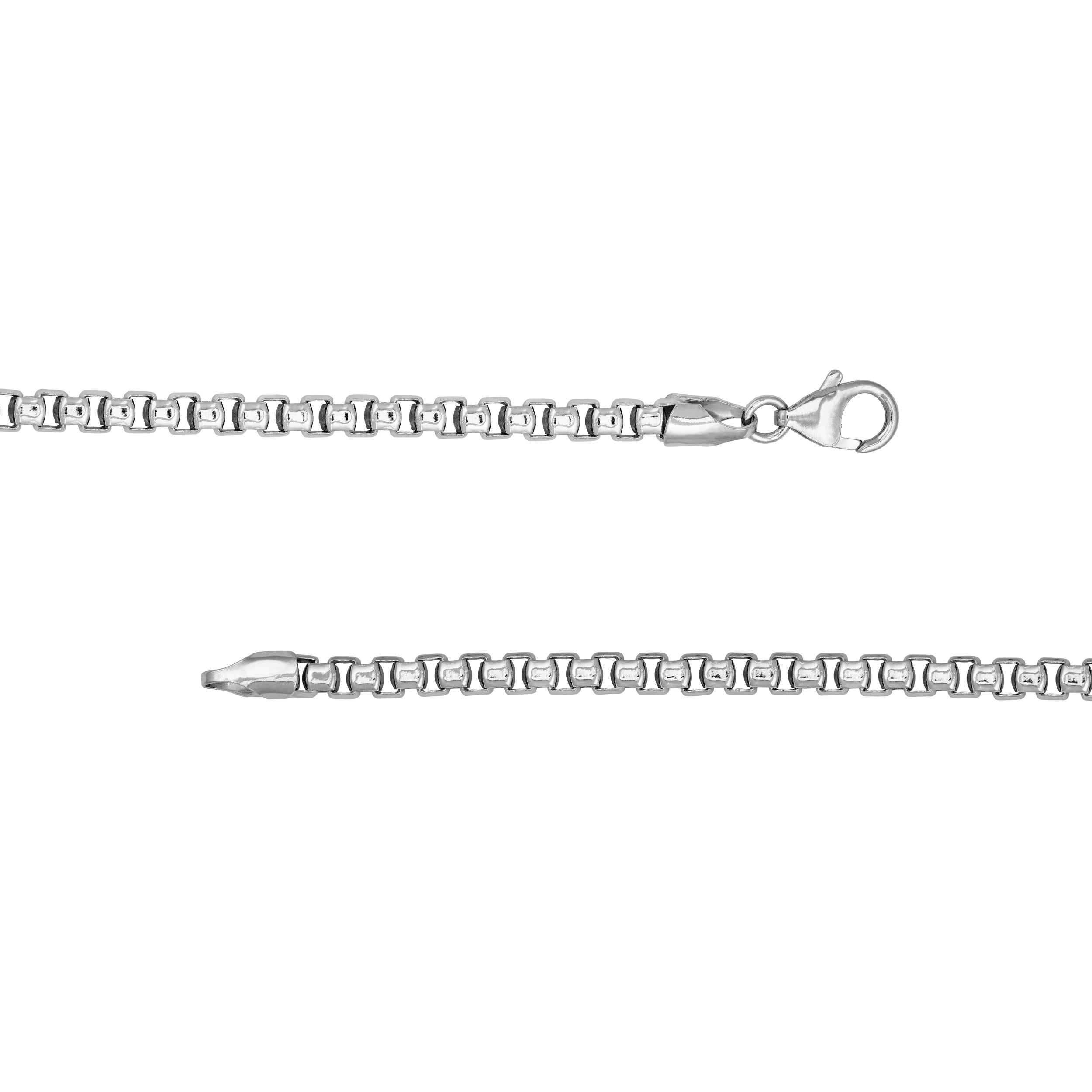 4mm Sterling Silver Round Box Chain