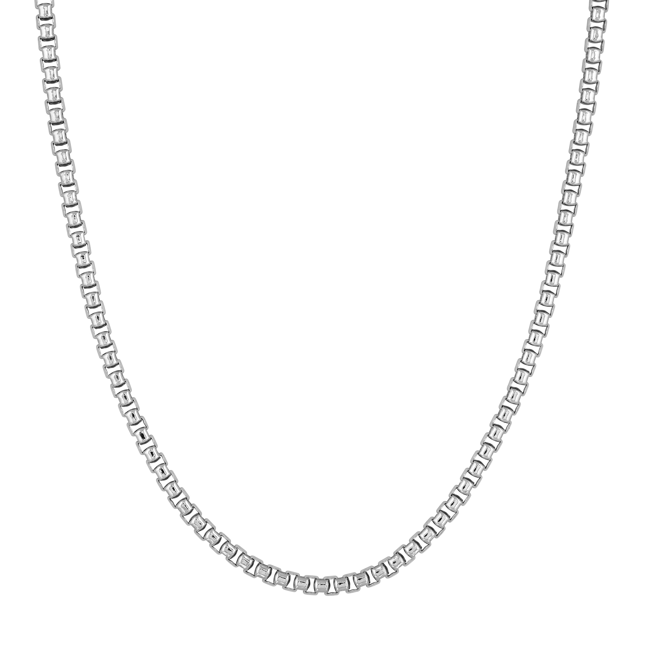 4mm Sterling Silver Round Box Chain
