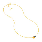 Toi et Moi Necklace (London Blue & Citrine)