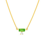 Diamond & Tsavorite Emerald Necklace