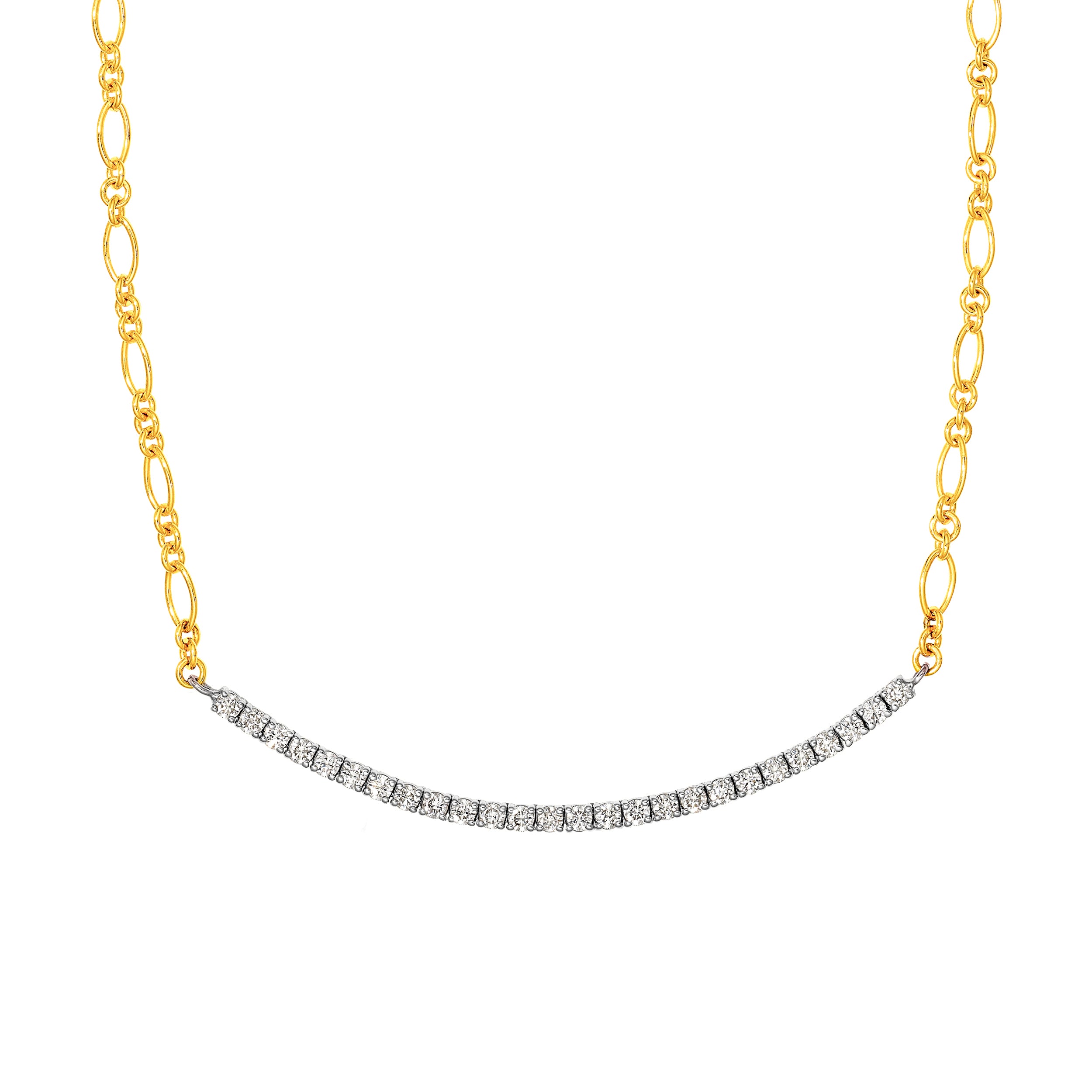 3/4tcw Diamond Oval Link Tennis Necklace