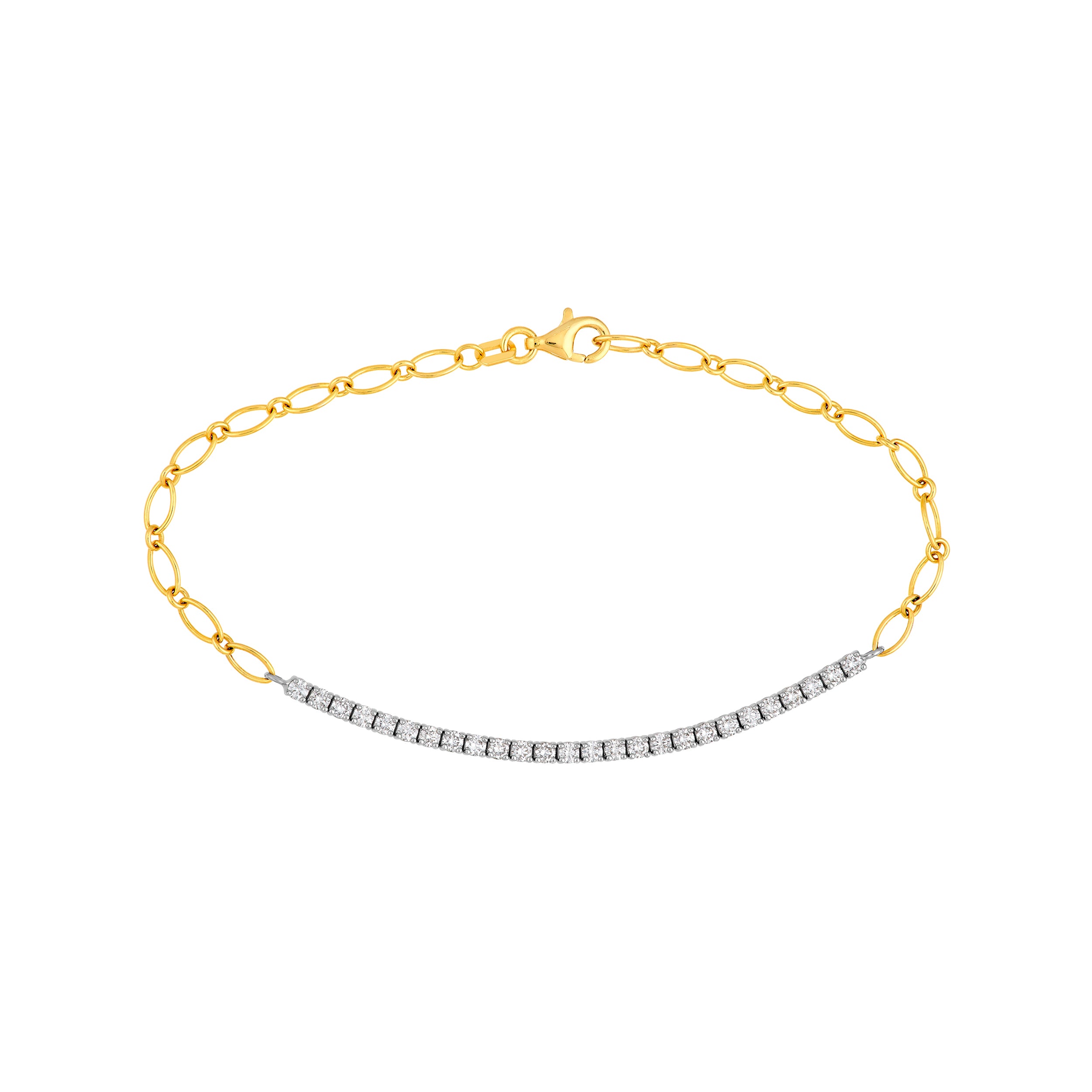 3/4tcw Diamond Oval Link Tennis Bracelet