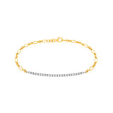 3/4tcw Diamond Two-Tone Oval Link Tennis Bracelet
