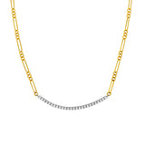 3+1 Diamond Paper Clip Necklace