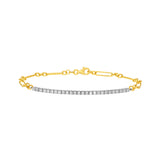 3/4tcw Diamond Two-Tone Paper Clip Tennis Bracelet