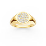 1/6tcw Round Diamond Pavé Pinky Ring