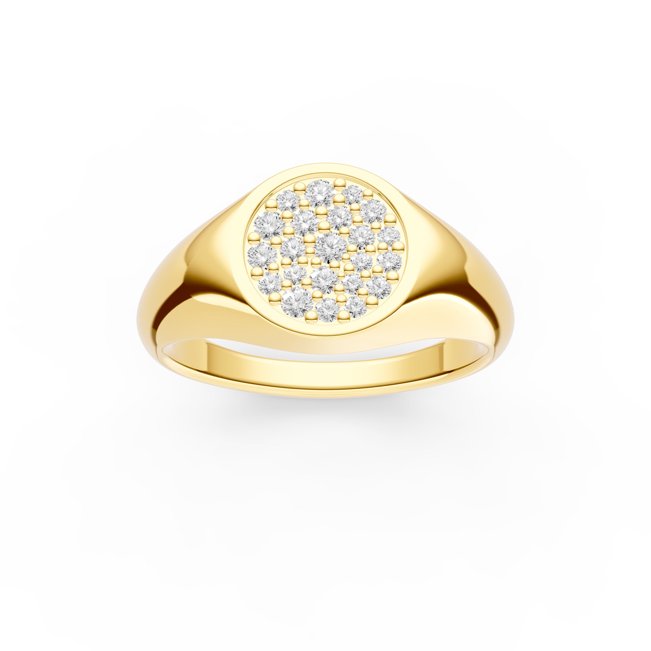 1/6tcw Round Diamond Pavé Pinky Ring
