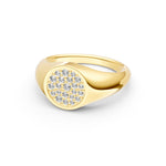 1/6tcw Round Diamond Pavé Pinky Ring