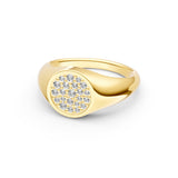 1/6tcw Round Diamond Pavé Pinky Ring
