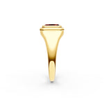 1/3ct Emerald Red Garnet Pinky Ring