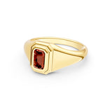 1/3ct Emerald Red Garnet Pinky Ring