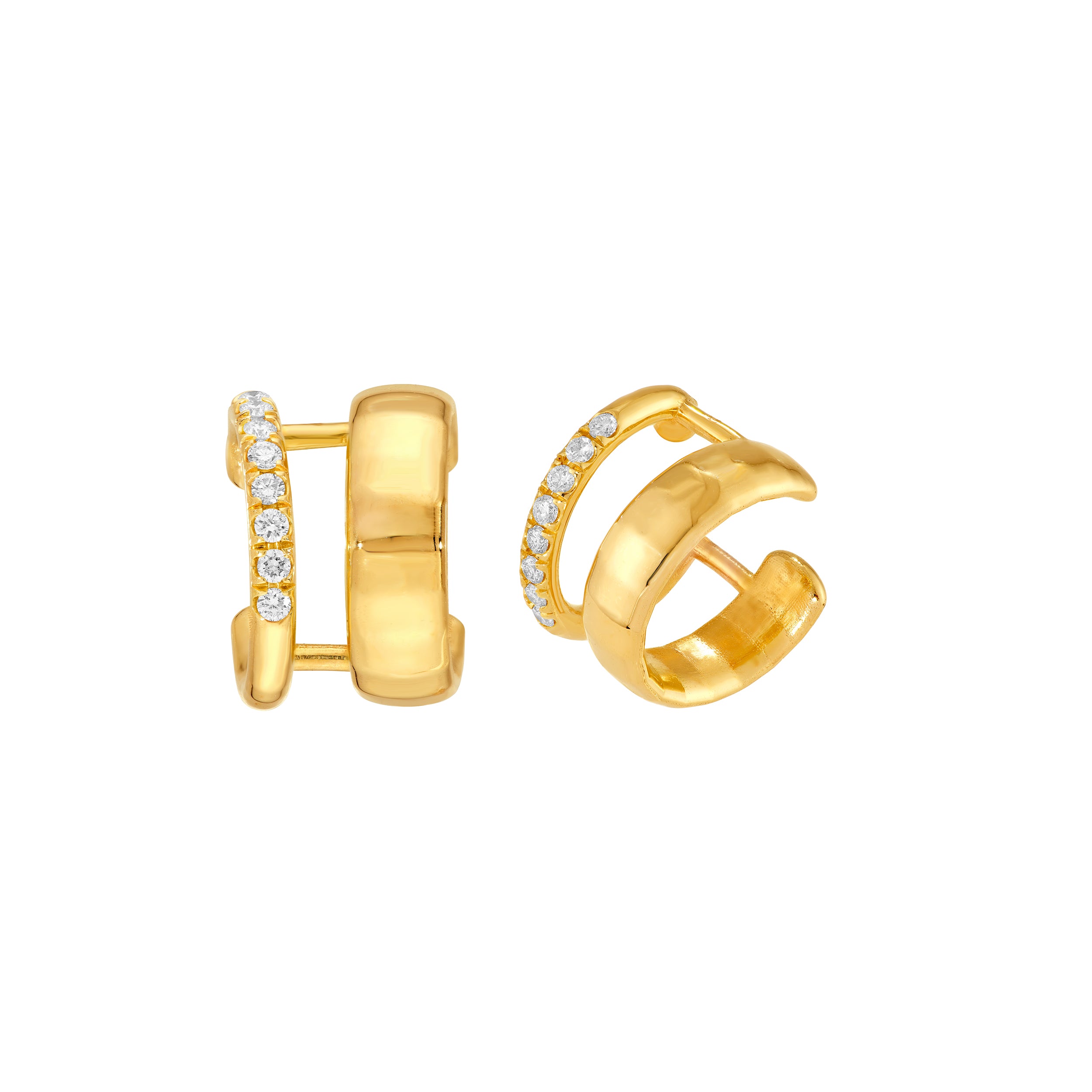 1/15tcw Diamond Double Band Ear Cuff
