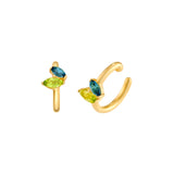 London Blue & Perdiot Marquise Ear Cuff