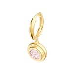 Pink Morganite Double Bezel Dangle Earrings