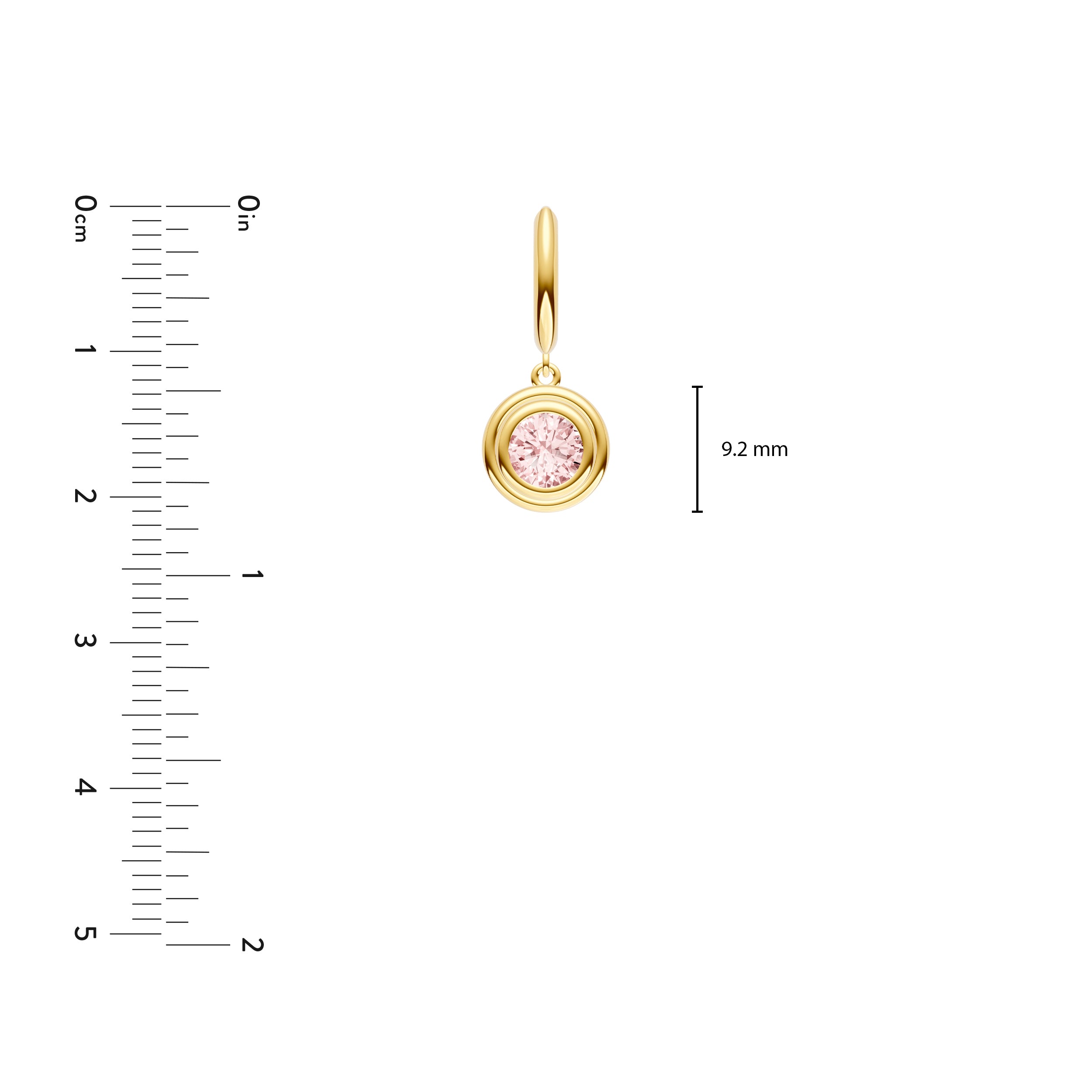 Pink Morganite Double Bezel Dangle Earrings