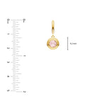 Pink Morganite Double Bezel Dangle Earrings