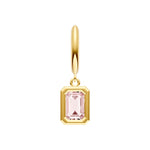 Emerald Pink Morganite Bezel Drop Earrings