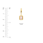 Emerald Pink Morganite Bezel Drop Earrings