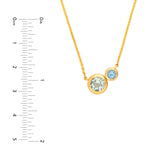 Toi et Moi Necklace (Green Amethyst & Sky Blue)