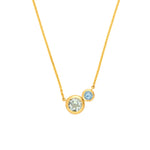 Toi et Moi Necklace (Green Amethyst & Sky Blue)