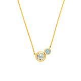 Toi et Moi Necklace (Green Amethyst & Sky Blue)