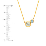 Toi et Moi Necklace (Green Amethyst & Sky Blue)